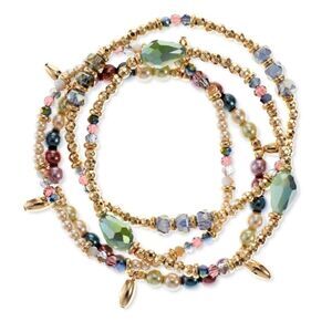 Style & Co Gold-Tone 4-Pc. Set Multi-Bead Stretch Bracelets